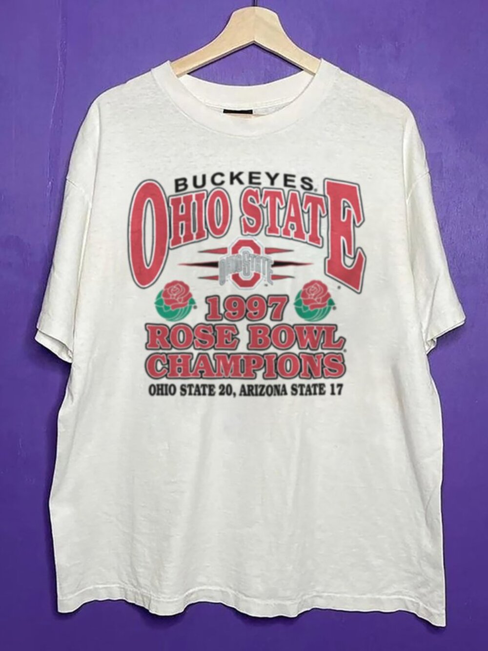 Vintage 1997 Ohio State Buckeyes Rose Bowl Champion Shirt, Ohio State University